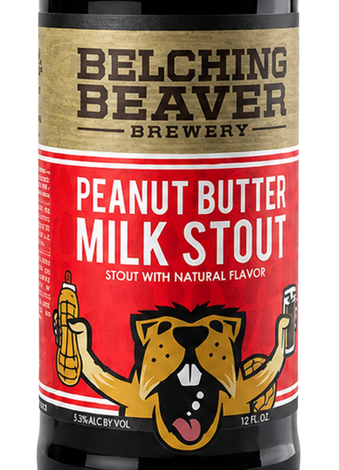Peanut Butter Milk Stout 瓶标近景